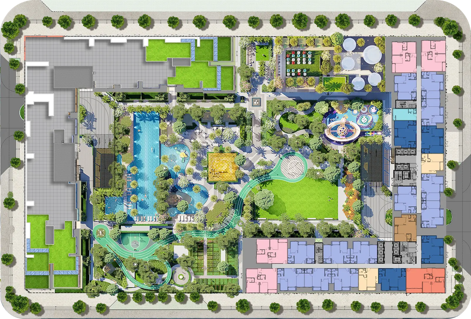 LUCIS tower floor plan, levels 4-27